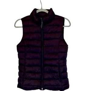 GAP Warmest Puffer Vest In Dark Plum Wine Style 739623